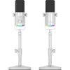 Microfon dinamic MOZOS GM-ONE alb USB XLR RGB LED