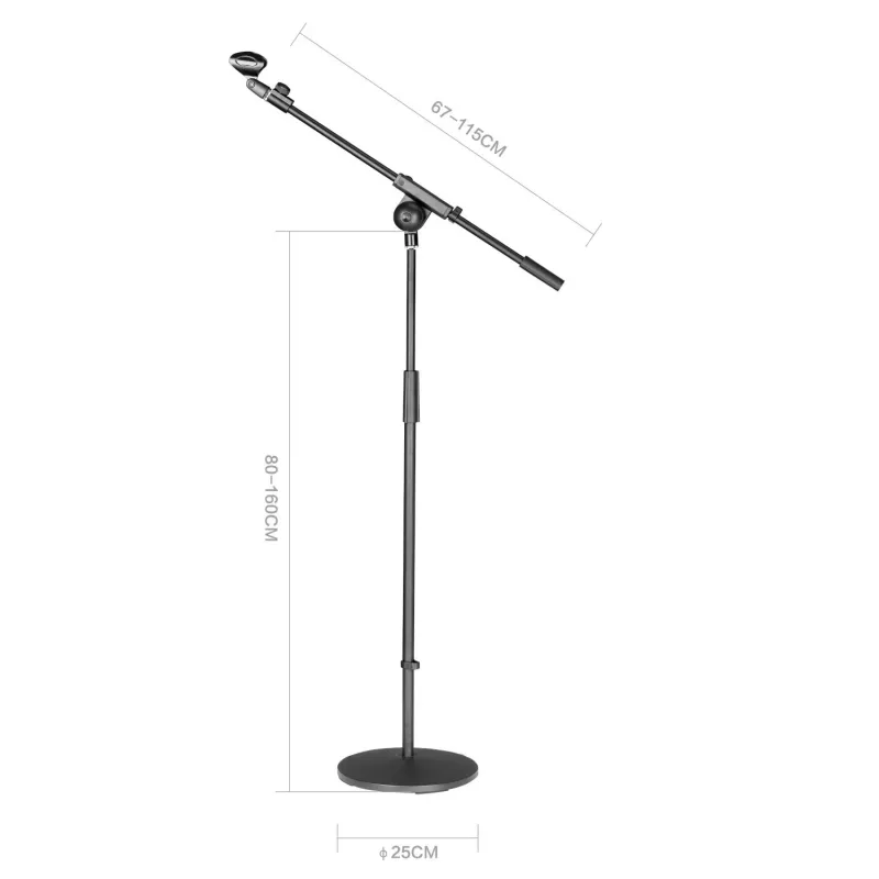 MOZOS SM810 Stativ de podea pentru microfon Studio Tripod Braț
