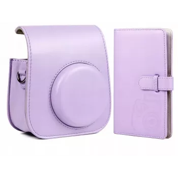LOVEINSTANT set 2 în 1 husă pentru Fuji Instax Mini 11 + album mov