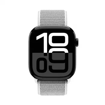 Crong Nylon Curea sport pentru Apple Watch 44/45/46/49 mm (gri argintiu)