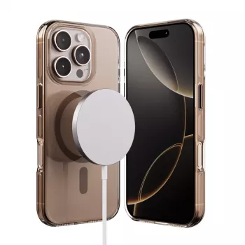 Husă Crong Clear MAG Pro pentru iPhone 16 Pro Max, MagSafe, Desert