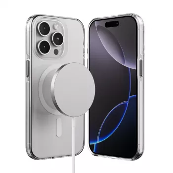 Husă Crong Clear MAG Pro pentru Apple iPhone 15 Pro cu MagSafe (transparent)