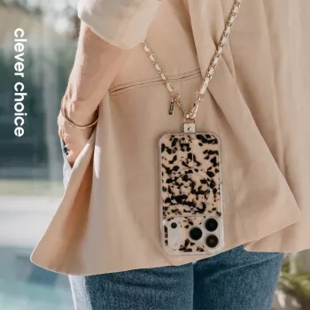 Crong Phone Crossbody - curea de gât pentru telefon (White Twist)