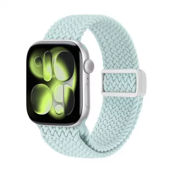 Crong Wave Band Curea de ceas din material textil împletit pentru Apple Watch 38/40/41/42 mm (Mint)