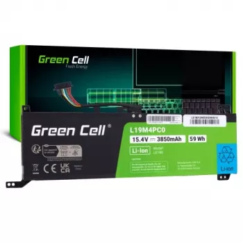 Acumulator Green Cell L19M4PC0 pentru Lenovo Legion 5/5P/7, 60Wh, 15,36V, 3900mAh, 4 celule, Li-ion, negru