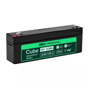 Acumulator Greencell AGM VRLA 12V 2,5Ah fără întreținere pentru case de marcat, jucării (178x36x66mm)