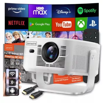 Proiector mini portabil Zenwire PrimeView IMC460 Pro Android 14 WiFi