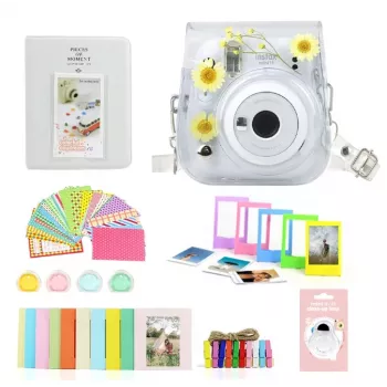 Set accesorii LOVEINSTANT 8 în 1 pentru Fujifilm Instax Mini 11 - design: mușețel uscat