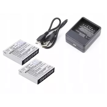 CAMERON SINO set 2x acumulator + încărcător pentru Xiaomi Yi AZ13-1