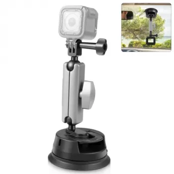 Suport cu ventuză PULUZ pentru cameră, smartphone, filet de 1/4