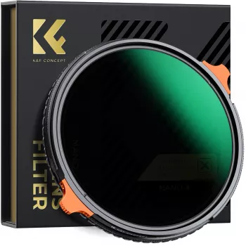 Filtru hibrid 2 în 1 K&F Concept 58mm CPL polarizator + ND variabil ND4-ND64 Gray Fader KF01.1913