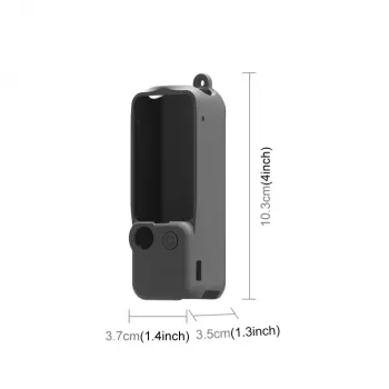 Husă de protecție din silicon PULUZ cu capac pentru obiectiv și capac pentru ecran pentru DJI Osmo Pocket 3, neagră (PU894B)