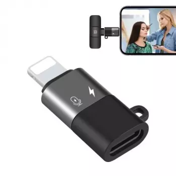 Adaptor PULUZ Lightning la USB-C OTG pentru iPhone, negru (PU649B)