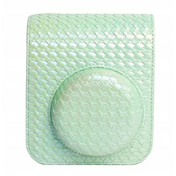 LOVEINSTANT 2-in-1 Kit: Protective Case + Photo Album for Fujifilm Instax Mini 12 - Green