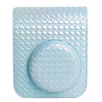 LOVEINSTANT 2-in-1 Set: Protective Case for Fuji Instax Mini 12 + Photo Album for 64 Photos, Blue
