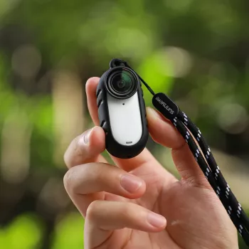 Husă de protecție din silicon SUNNYLIFE cu capac de obiectiv pentru Insta360 Go 3s - Negru