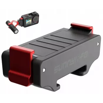 Suport adaptor SUNNYLIFE pentru DJI Osmo Action 5 Pro / 5 / 4 / 3 - papuc ISO - negru