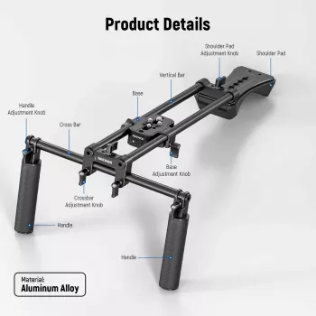 NEEWER SR004 DSLR Shoulder Rig Stabilizer Grip for Cameras and DSLR Camcorders