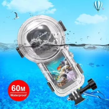 Carcasă subacvatică etanșă PULUZ până la 60m pentru Insta360 X5 / X 5 / Pu756t