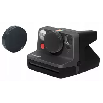 Capac de protecție pentru obiectiv din aluminiu LOVEINSTANT pentru Polaroid Now Now+ negru