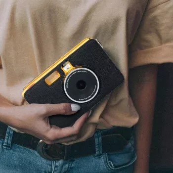 Carcasă de protecție LOVEINSTANT pentru camera instant Kodak Mini Shot 2 / Era MS200 - neagră