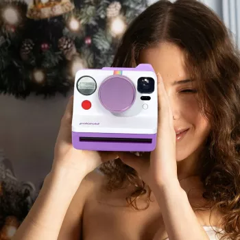 Capac de obiectiv din aluminiu LOVEINSTANT pentru Polaroid Now / Now+ - mov