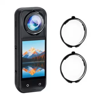Pachet de 2 protecții de lentilă din sticlă călită PULUZ pentru Insta360 X5 / Pu749t
