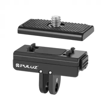 Adaptor suport cu eliberare rapidă PULUZ pentru filet trepied 1/4 inch GoPro la clemă GoPro pentru Insta360 Ace Pro X4/X3/X2/X, DJI Osmo Action, PU965B