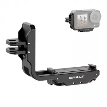 Șină cage PULUZ PU768B pentru DJI Osmo Action 5 Pro / 4, orizontală și verticală