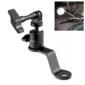 Suport de oglindă PULUZ pentru motocicletă, quad, scuter, bicicletă - suport universal pentru ghidon și braț oglindă pentru smartphone, cameră de acțiune, GoPro - PU1056B