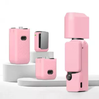 Set husă de protecție 6 în 1 PULUZ pentru DJI Osmo Pocket 3 - TPU/PU roz