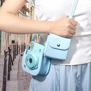 Cutie de depozitare foto LOVEINSTANT pentru fotografii Fujifilm Instax Square - albastră