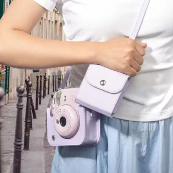 Husă album foto LOVEINSTANT pentru Fujifilm Instax Square și Mini – violet, 64 fotografii