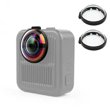 PULUZ 2 protectoare de obiectiv din sticlă călită pentru GoPro Max 2 - ramă neagră