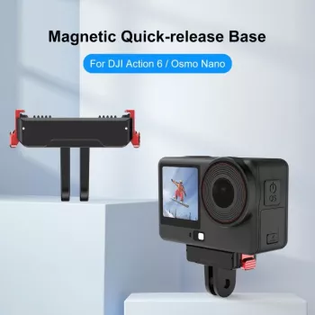Adaptor de montare magnetic cu eliberare rapidă PULUZ pentru DJI Osmo Action 6 / Nano / suport GoPro PU1070B