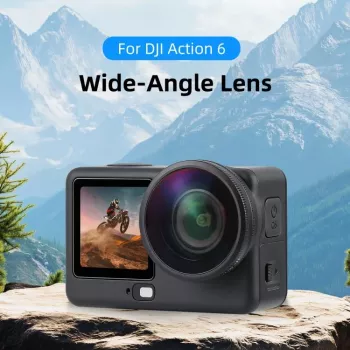 PULUZ Obiectiv wide angle FOV Boost 185° pentru DJI Osmo Action 6 / sticlă HD / PU1103