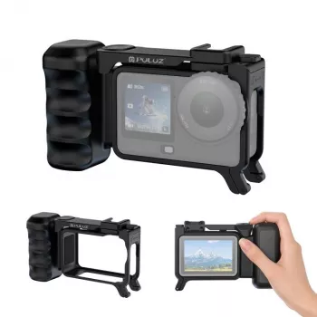 Suport de cadru + mâner + adaptor cold shoe PULUZ pentru DJI Osmo Action 6 / PU1096B