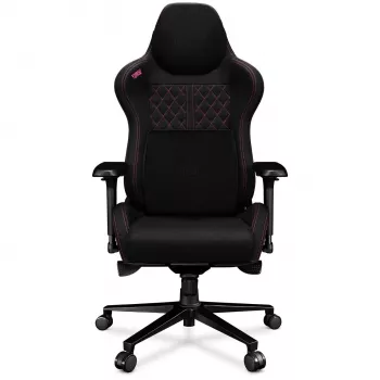 Scaun de birou magnetic Yumisu 2050, material textil, negru/roz