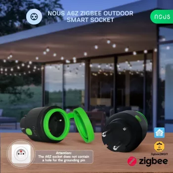 Priză inteligentă de exterior NOUS A6Z Zigbee, 1 buc., monitorizare energie