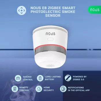 Detector inteligent de fum NOUS E8 ZigBee 3.0