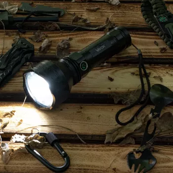 VAYOX VA0109 Rechargeable Tactical Flashlight, 1900 lm, 20 W, 5000 mAh, USB-C, IPX5
