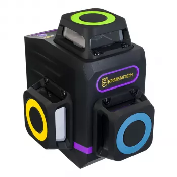 Ermenrich LV60 PRO Laser Level - Green Beam, Self-Leveling, 2 Lines, Up to 60m Range