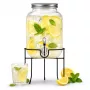 Dozator de băuturi Adler AD 6741 cu robinet și suport metalic, 4 l, sticlă sodocalcică, capac cu filet, robinet de rezervă inclus