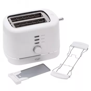 Prăjitor de pâine Adler AD 3224 alb 750W 2 fante
