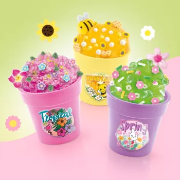 Kit creativ EPEE So Slime DIY Slime Shakers Floral Creations 3 ghivece cu flori
