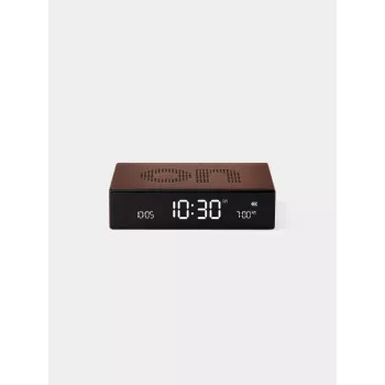Ceas deșteptător Lexon Flip Premium cu două fețe bronz LR152BZ