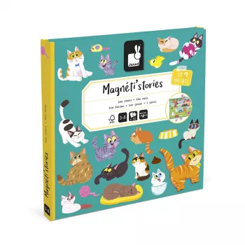 Janod Magneti'stories Set de puzzle magnetic cu pisici, 30 piese, de la 3 ani