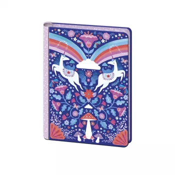 Janod Dreamland Set de papetărie cu unicorni, 40 piese - invitații, felicitări de mulțumire, plicuri, autocolante, pix