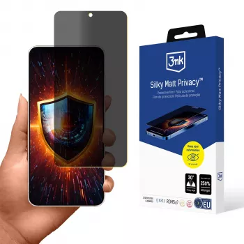 3MK Silky Matt Privacy - Folie de protecție mată pentru confidențialitate pentru Samsung Galaxy S25 Edge