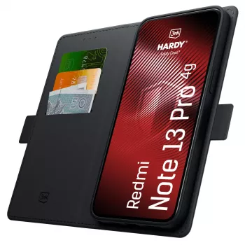 Husă Hardy Foldy 3MK PROTECTION pentru Xiaomi Redmi Note 13 Pro 4G - neagră